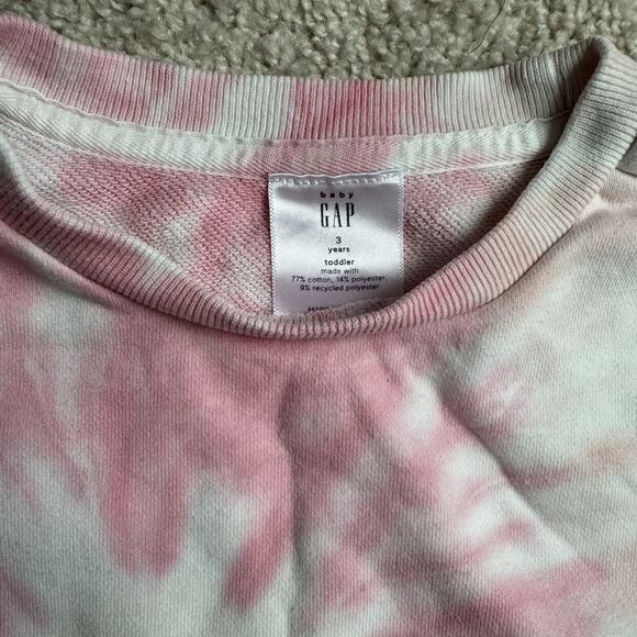 Gap 3T Tie Dye Pink Yellow Sweatshirt - Picture 6 of 6